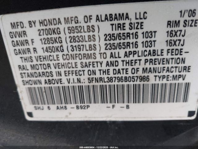 Honda Odyssey Ex-l Image 6