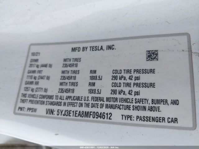 Tesla Model 3 Standard Range Plus Rear-wheel Drive Image 10