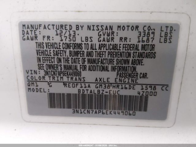 Nissan Versa 1.6 Sv Image 9