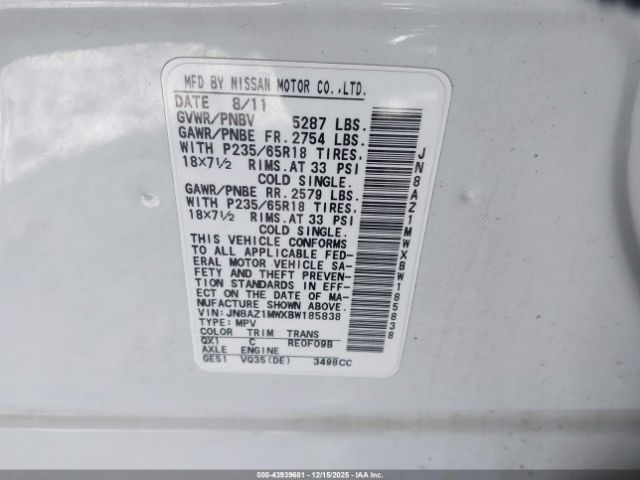 Nissan Murano Sl Image 9